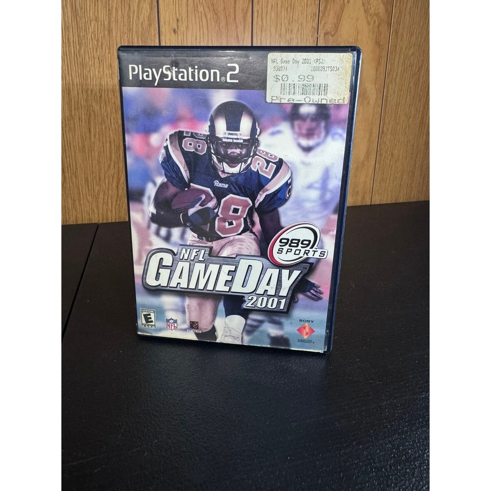 NFL GameDay 2001 Sony PlayStation 2 PS2 989 Sports Football Game Blue Disc